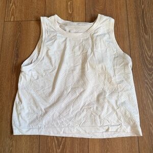 Lululemon White Muscle Tee